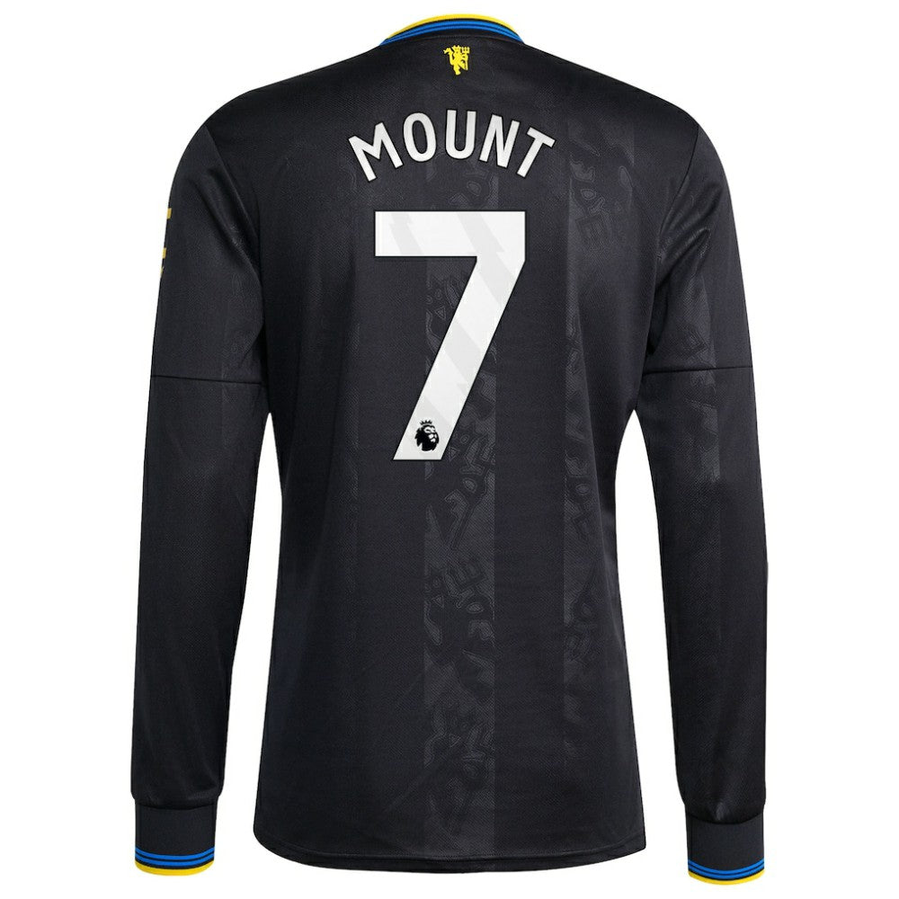 Mason Mount Manchester United 2025/26 Third Replica Long Sleeve Player Jersey Black - Adidas outlet