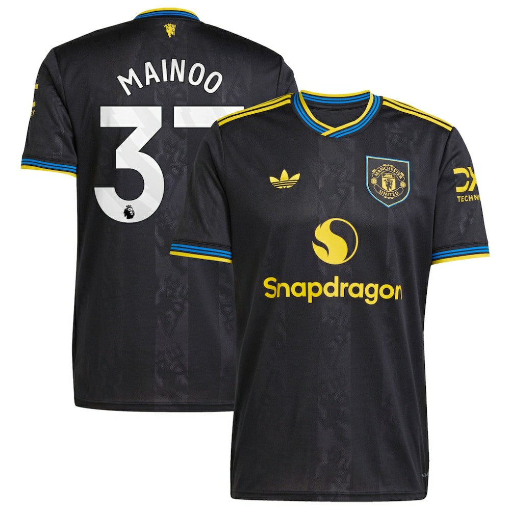 Kobbie Mainoo Manchester United 2025/26 Third Replica Player Jersey Black - Adidas