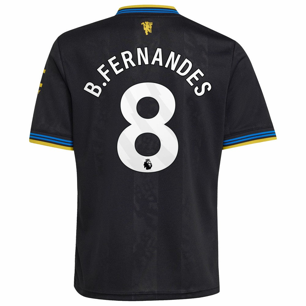 Bruno Fernandes Manchester United Youth 2025/26 Third Replica Player Jersey Black - Adidas outlet