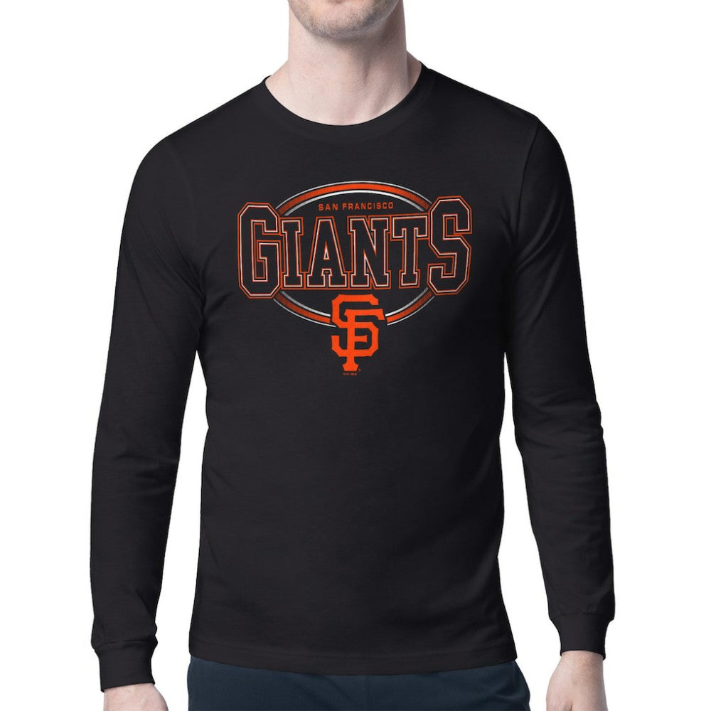 San Francisco Giants Starter Team Track Graphic Long Sleeve T-Shirt - Black T-shirts