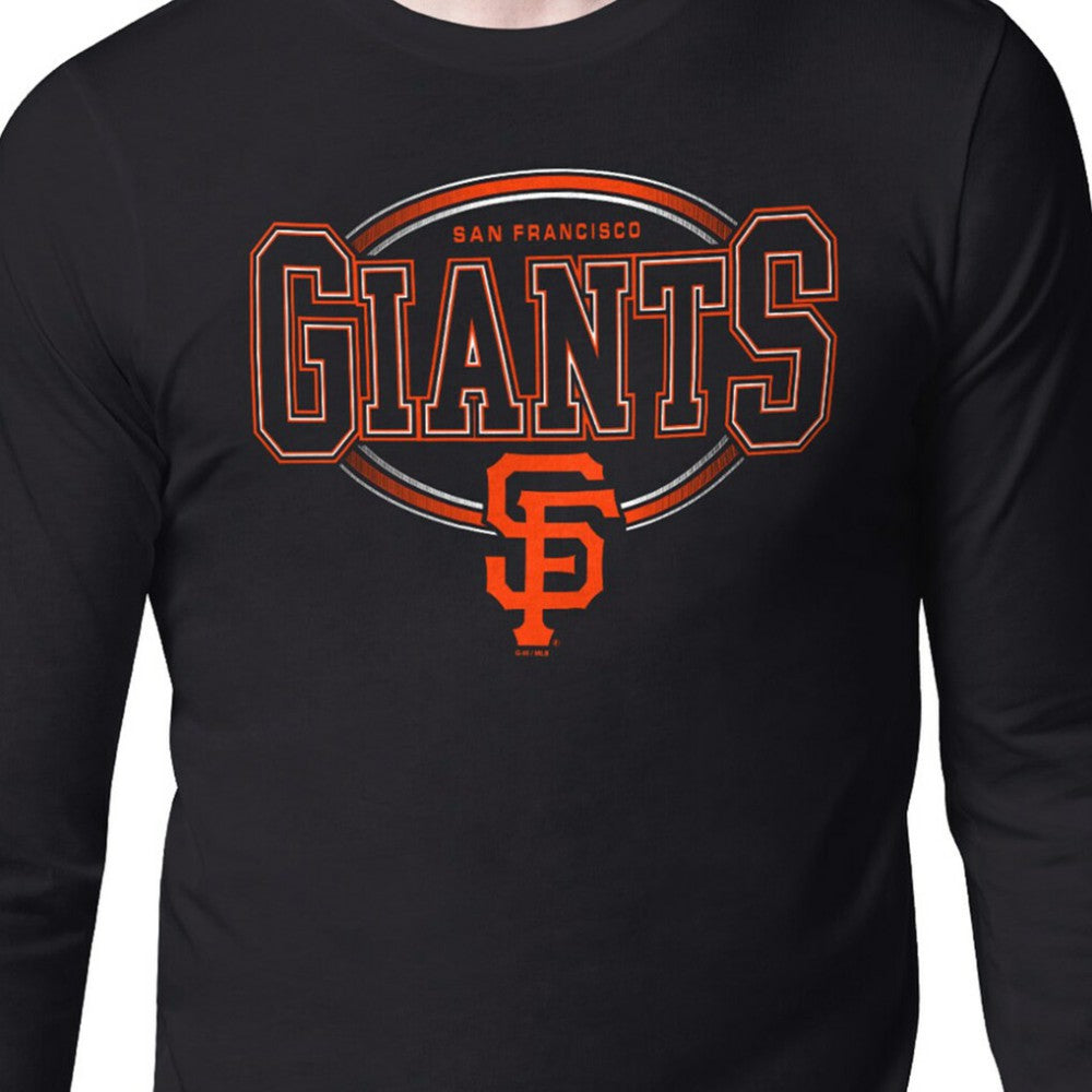 San Francisco Giants Starter Team Track Graphic Long Sleeve T-Shirt - Black T-shirts