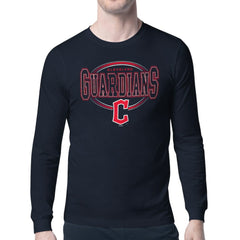 Cleveland Guardians Starter Team Track Graphic Long Sleeve T-Shirt - Navy T-shirts