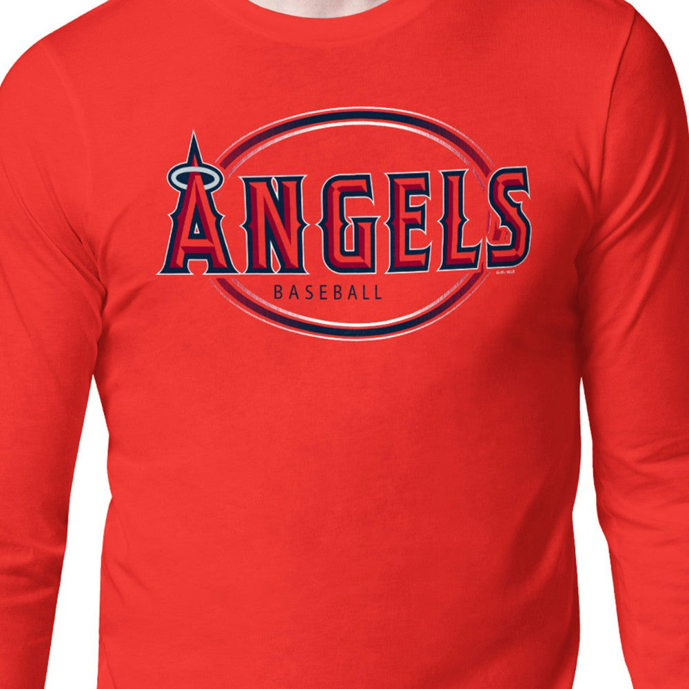 Los Angeles Angels Starter Team Track Graphic Long Sleeve T-Shirt - Red T-shirts
