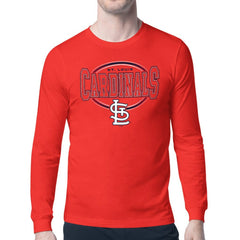 St. Louis Cardinals Starter Team Track Graphic Long Sleeve T-Shirt - Red T-shirts