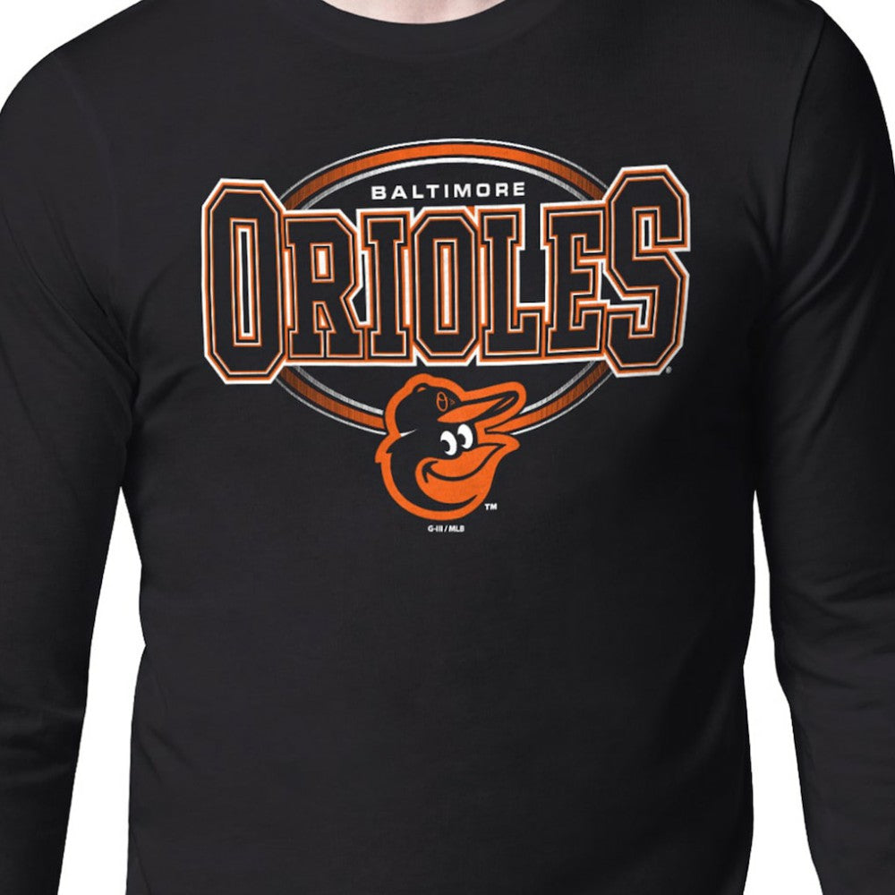 Baltimore Orioles Starter Team Track Graphic Long Sleeve T-Shirt - Black T-shirts