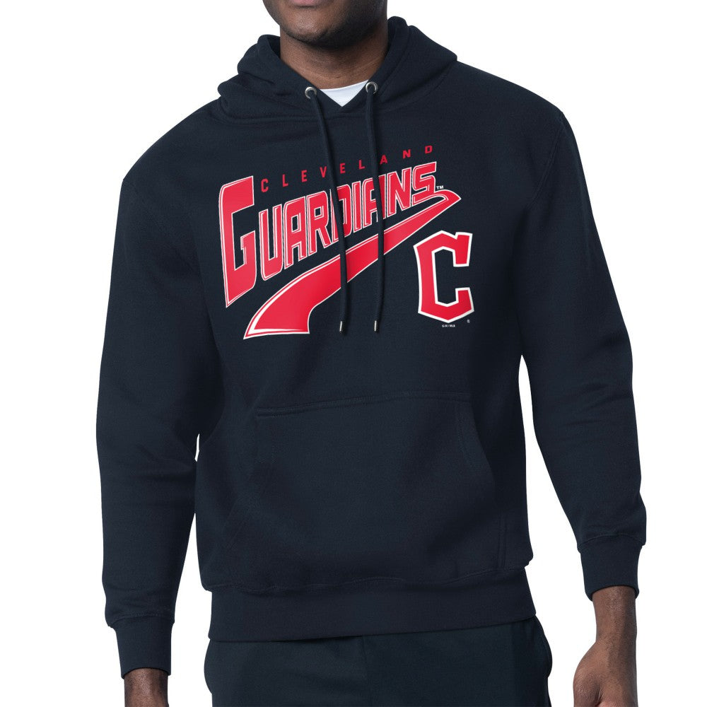 Cleveland Guardians Starter Modern Tailsweep Fleece Tri-Blend Pullover Hoodie - Navy Hoodies