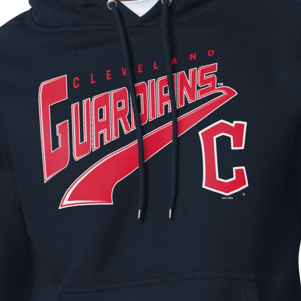 Cleveland Guardians Starter Modern Tailsweep Fleece Tri-Blend Pullover Hoodie - Navy Hoodies