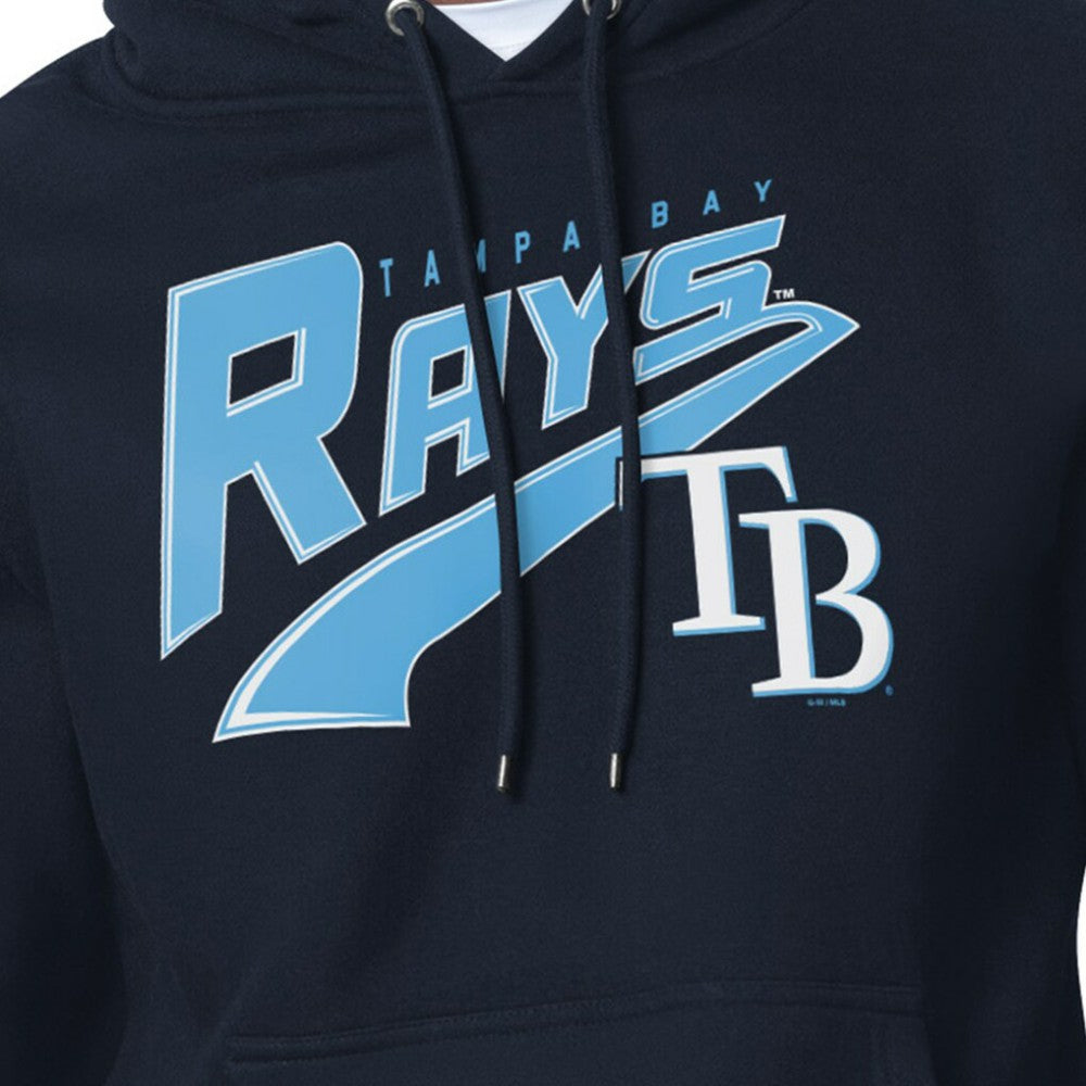 Tampa Bay Rays Starter Modern Tailsweep Fleece Tri-Blend Pullover Hoodie - Navy Hoodies