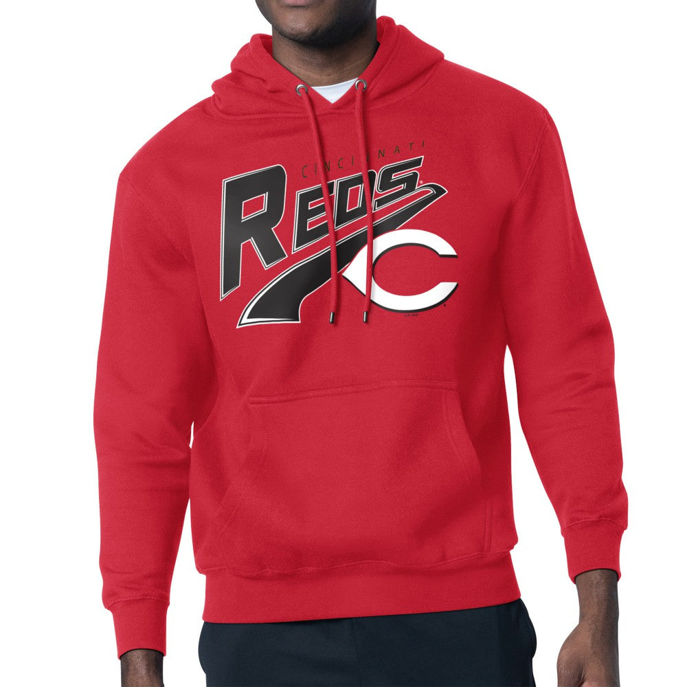 Cincinnati Reds Starter Modern Tailsweep Fleece Tri-Blend Pullover Hoodie - Red Hoodies