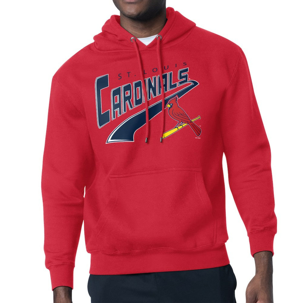 St. Louis Cardinals Starter Modern Tailsweep Fleece Tri-Blend Pullover Hoodie - Red Hoodies