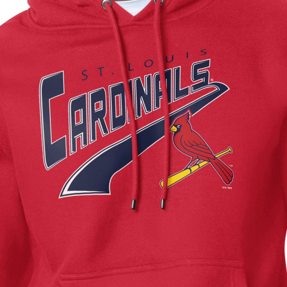 St. Louis Cardinals Starter Modern Tailsweep Fleece Tri-Blend Pullover Hoodie - Red Hoodies