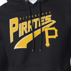 Pittsburgh Pirates Starter Modern Tailsweep Fleece Tri-Blend Pullover Hoodie - Black Hoodies