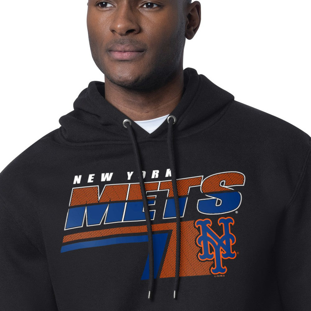 New York Mets Starter Logo Push Graphic Hoodie - Black Hoodies