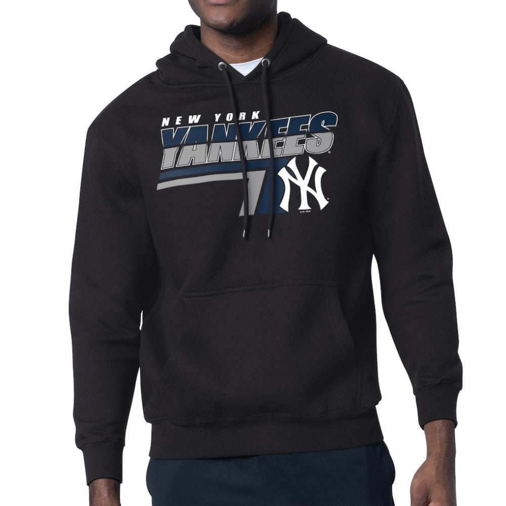 New York Yankees Starter Logo Push Graphic Hoodie - Black Hoodies