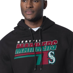 Seattle Mariners Starter Logo Push Graphic Hoodie - Black Hoodies