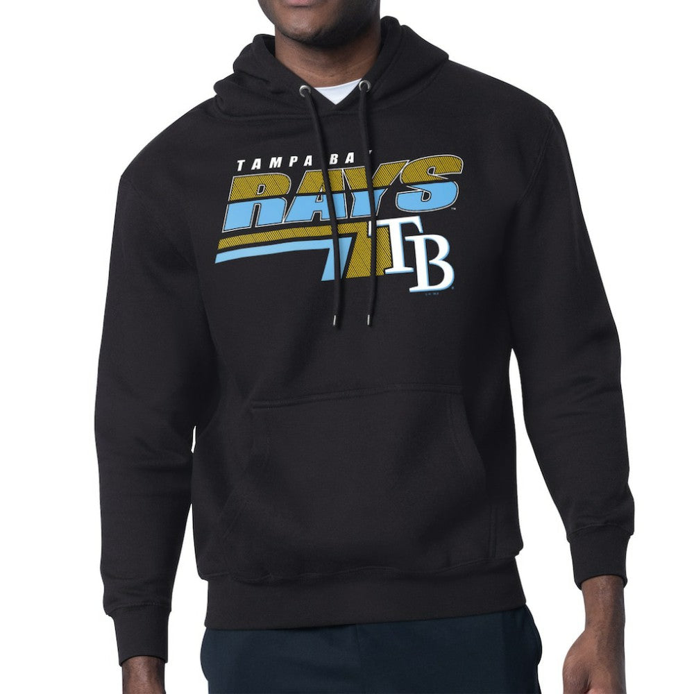 Tampa Bay Rays Starter Logo Push Graphic Hoodie - Black Hoodies