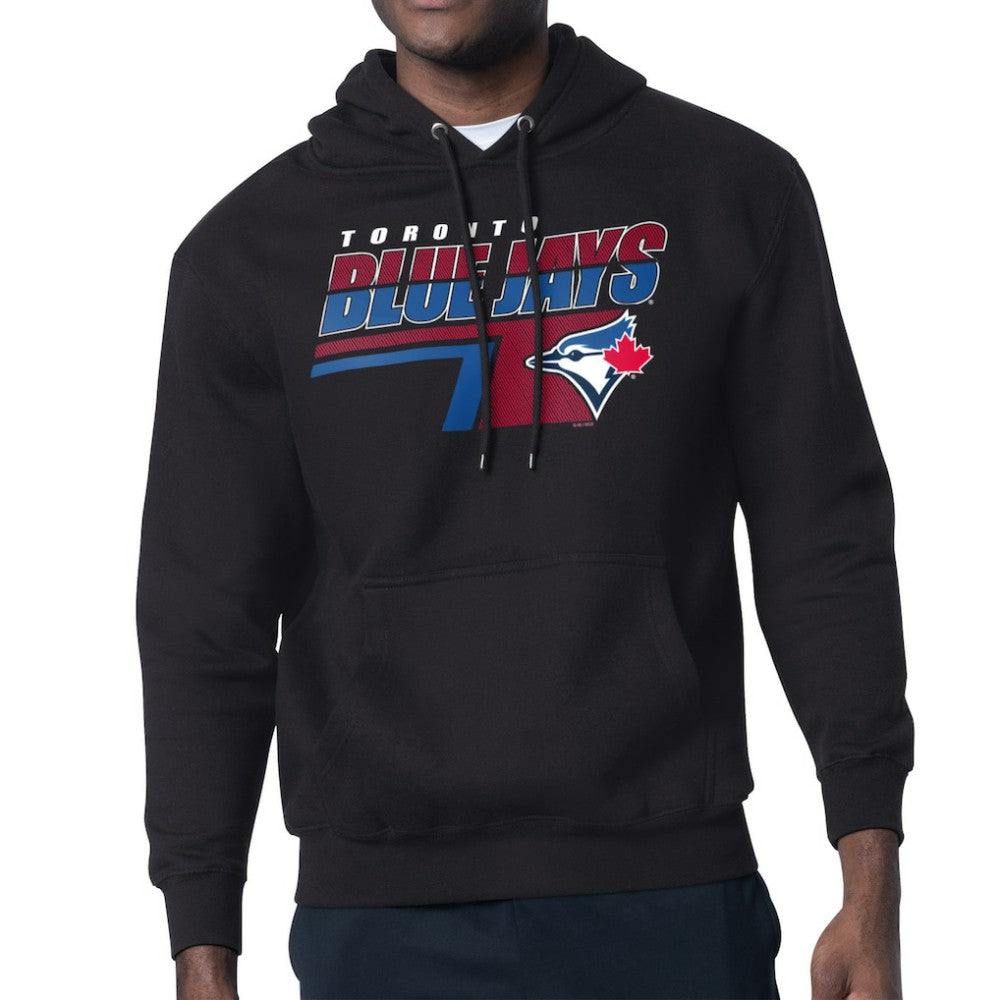 Toronto Blue Jays Starter Logo Push Graphic Hoodie - Black Hoodies