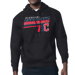 Cleveland Guardians Starter Logo Push Graphic Hoodie - Black Hoodies