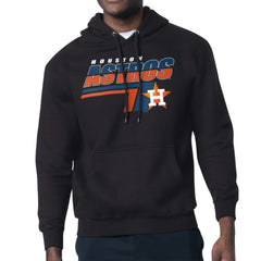 Houston Astros Starter Logo Push Graphic Hoodie - Black Hoodies