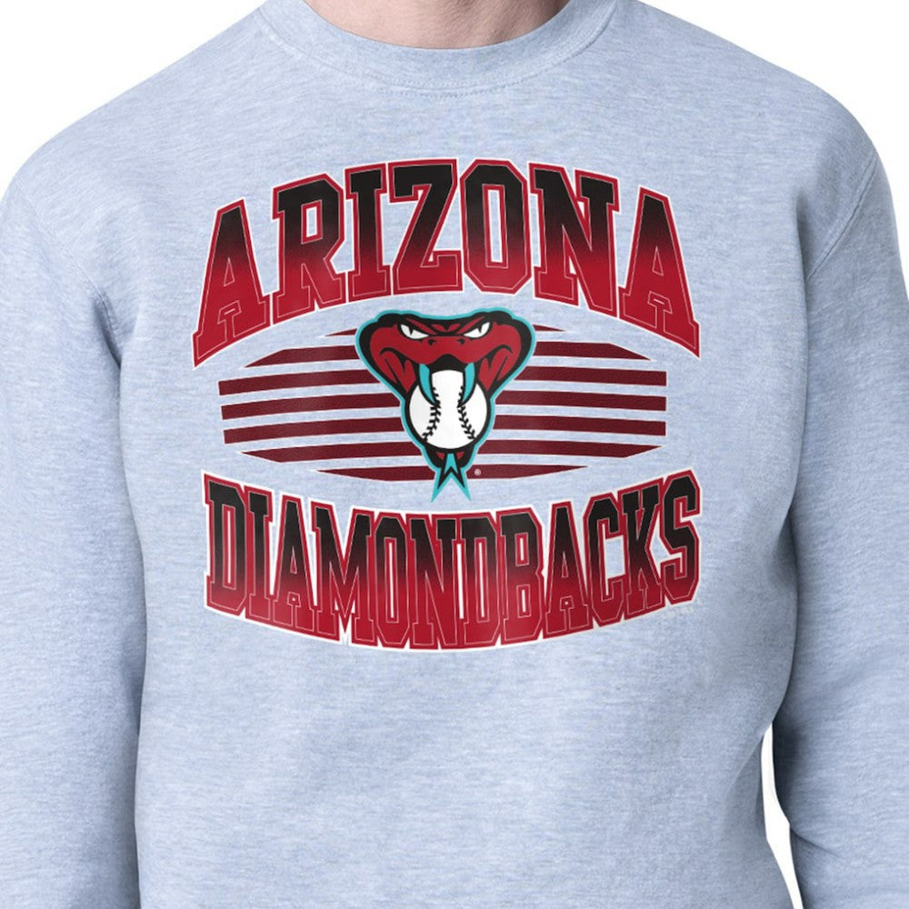 Arizona Diamondbacks Starter Team Grit Graphic Fleece Pullover Sweatshirt - Heather Gray Pullover