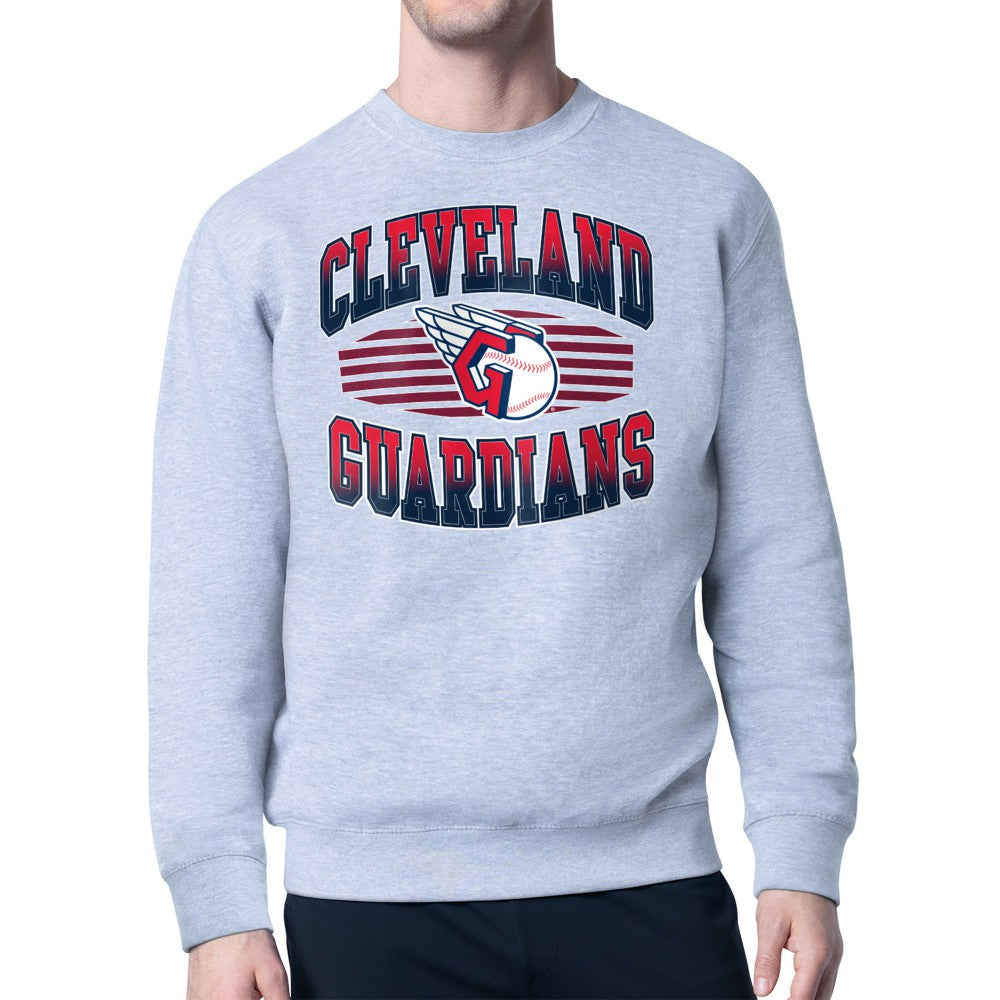 Cleveland Guardians Starter Team Grit Graphic Fleece Pullover Sweatshirt - Heather Gray Pullover