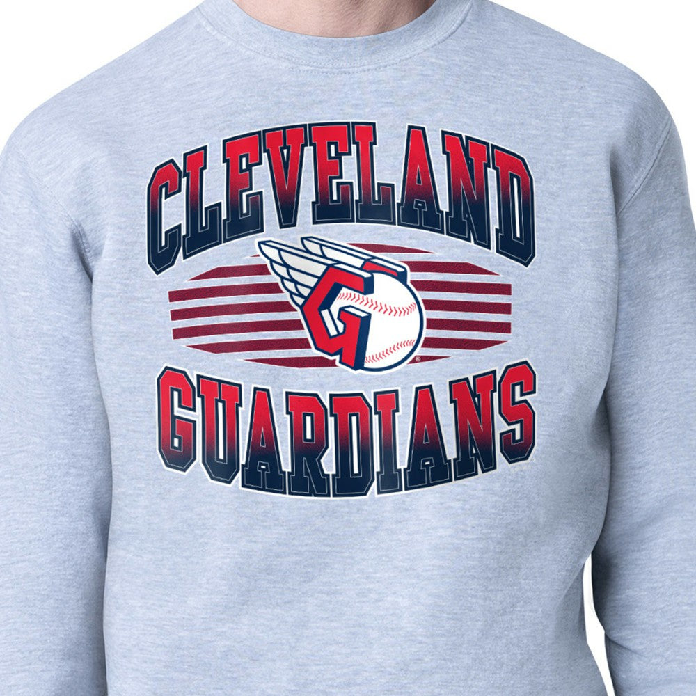 Cleveland Guardians Starter Team Grit Graphic Fleece Pullover Sweatshirt - Heather Gray Pullover
