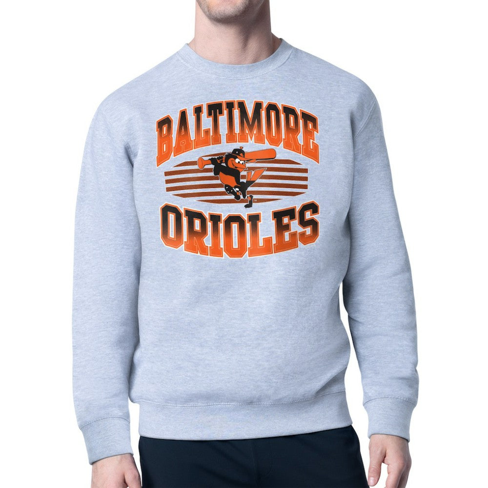 Baltimore Orioles Starter Team Grit Graphic Fleece Pullover Sweatshirt - Heather Gray Pullover