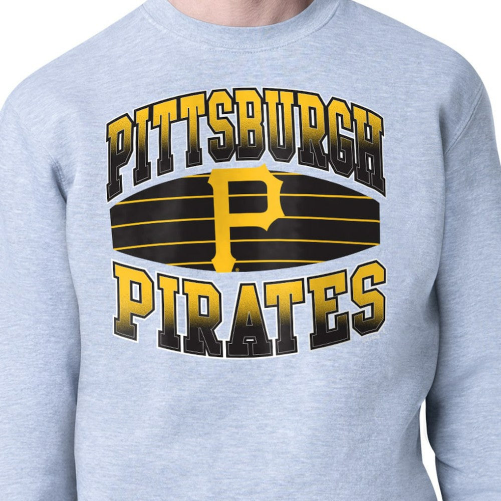 Pittsburgh Pirates Starter Team Grit Graphic Fleece Pullover Sweatshirt - Heather Gray Pullover