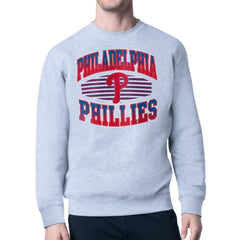 Philadelphia Phillies Starter Team Grit Graphic Fleece Pullover Sweatshirt - Heather Gray Pullover
