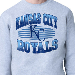 Kansas City Royals Starter Team Grit Graphic Fleece Pullover Sweatshirt - Heather Gray Pullover