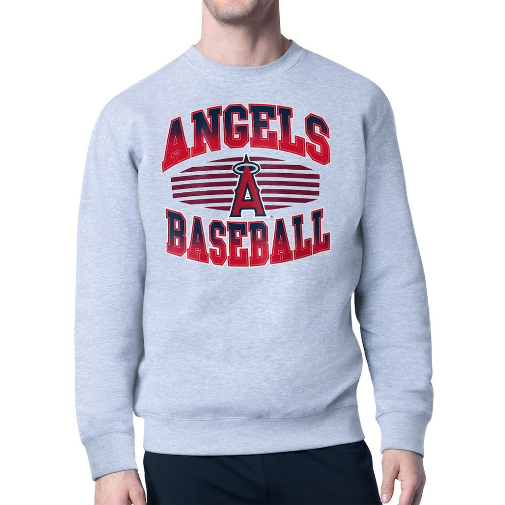 Los Angeles Angels Starter Team Grit Graphic Fleece Pullover Sweatshirt - Heather Gray Pullover