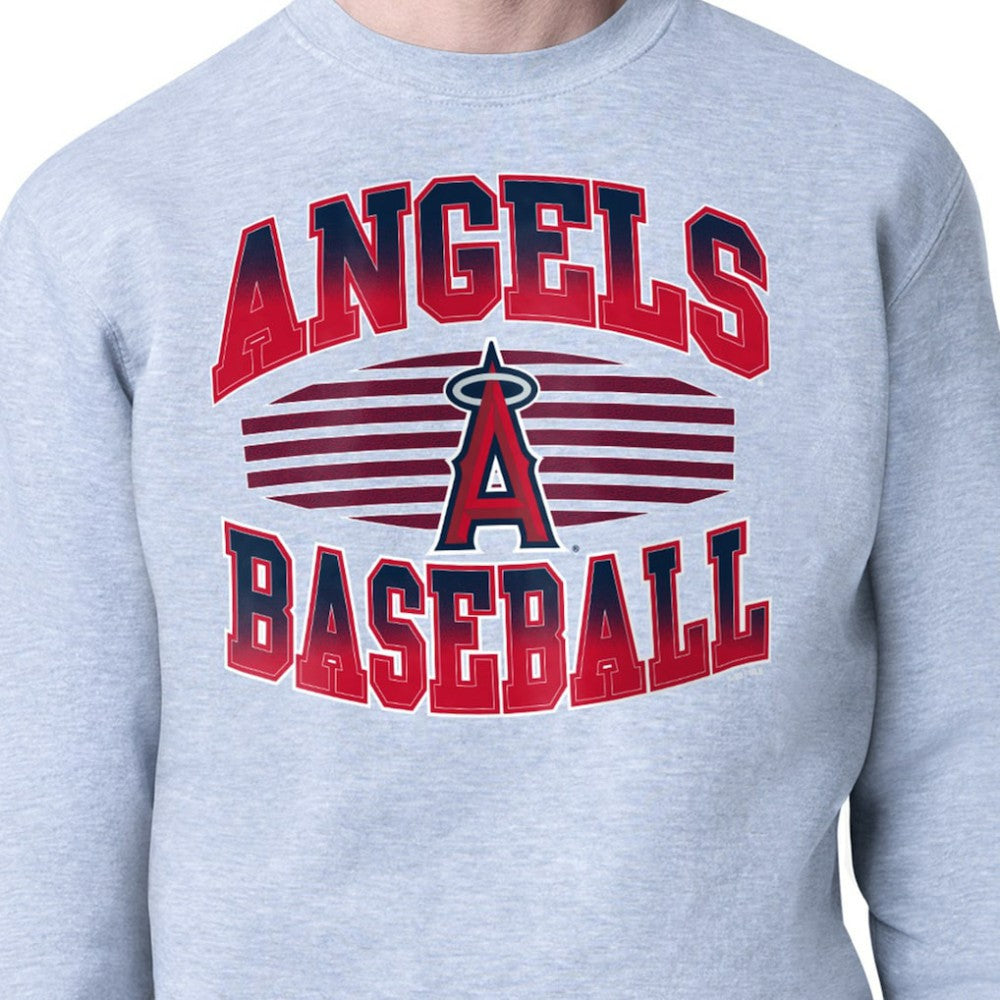 Los Angeles Angels Starter Team Grit Graphic Fleece Pullover Sweatshirt - Heather Gray Pullover