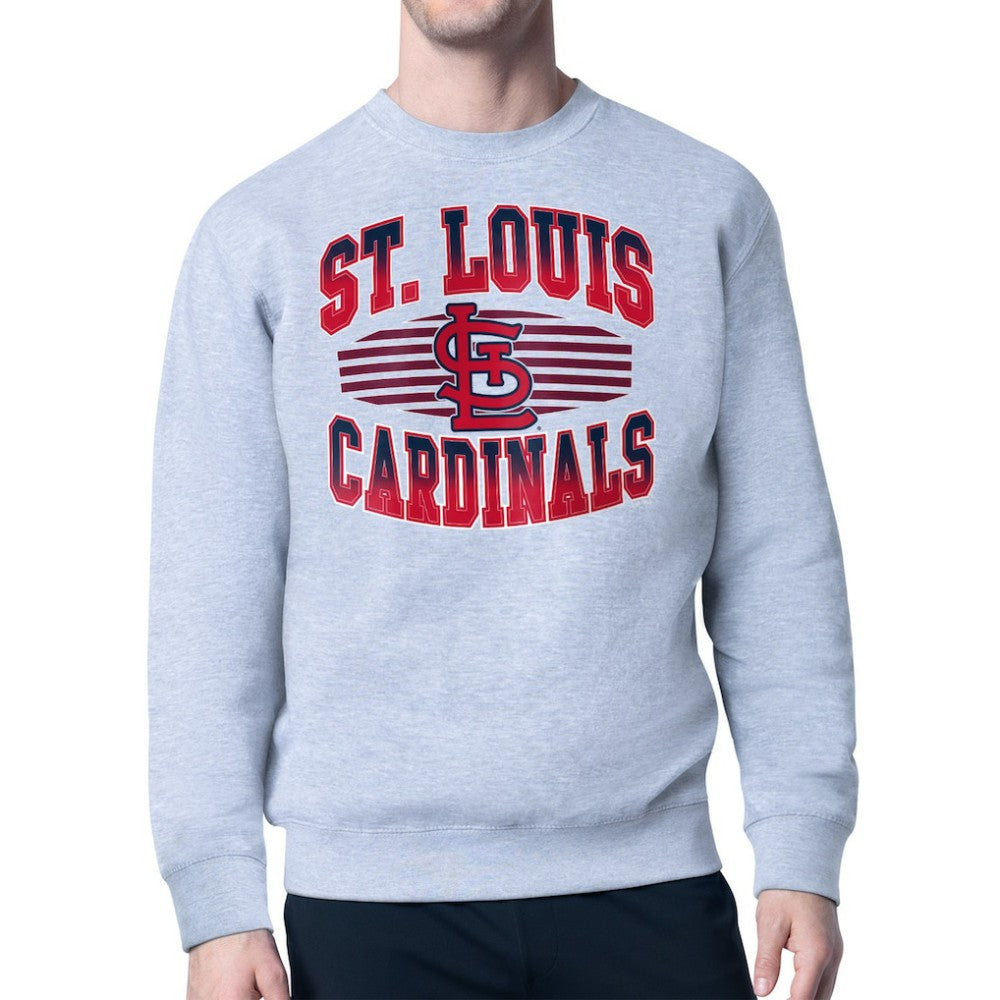 St. Louis Cardinals Starter Team Grit Graphic Fleece Pullover Sweatshirt - Heather Gray Pullover