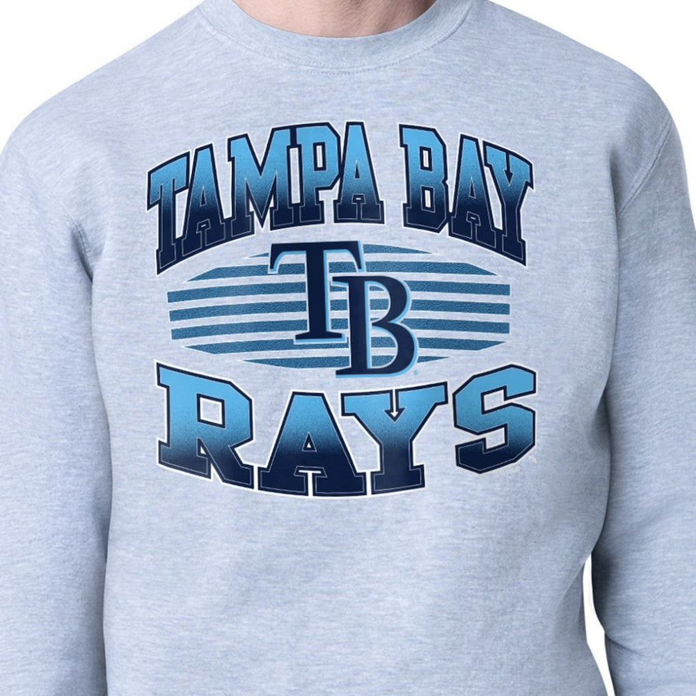 Tampa Bay Rays Starter Team Grit Graphic Fleece Pullover Sweatshirt - Heather Gray Pullover