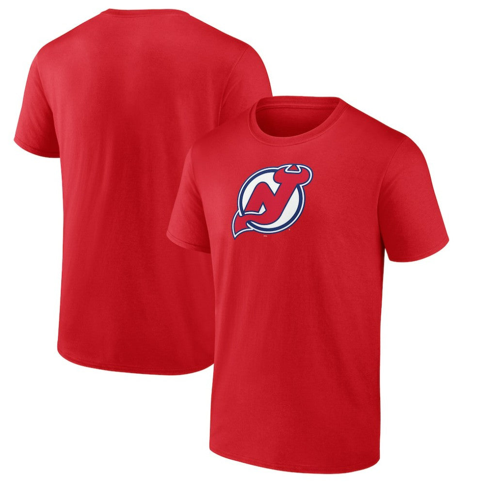 New Jersey Devils Primary Logo T-Shirt - Red | US 203352906