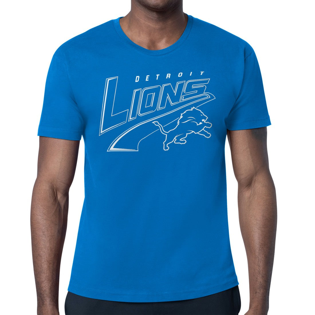 Detroit Lions Starter Modern Tailsweep Graphic T-Shirt - Blue T-shirts