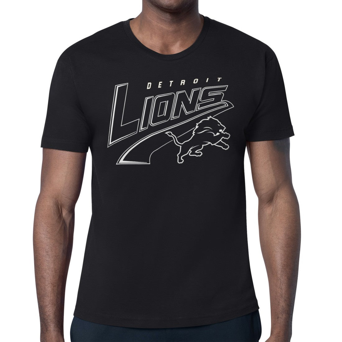 Detroit Lions Starter Modern Tailsweep Graphic T-Shirt - Black T-shirts