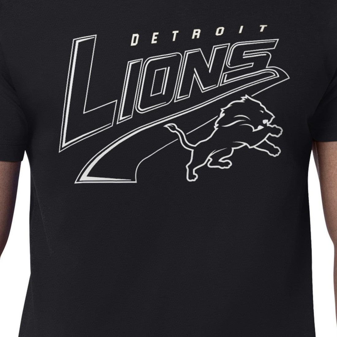Detroit Lions Starter Modern Tailsweep Graphic T-Shirt - Black T-shirts