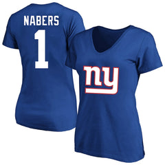 Malik Nabers New York Giants Women's Plus Size Name & Number T-Shirt - Royal T-shirts