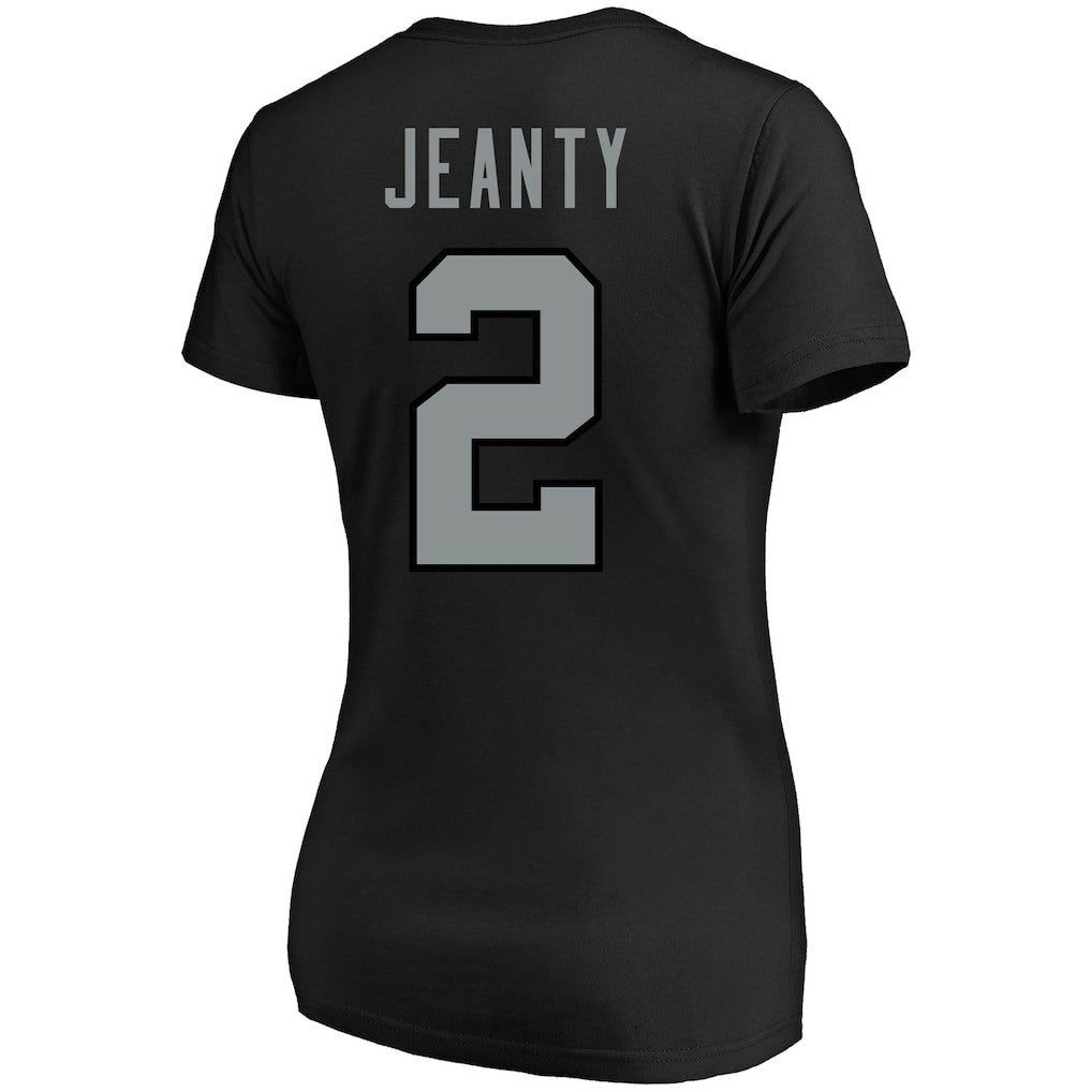 Ashton Jeanty Las Vegas Raiders Women's Plus Size Name & Number T-Shirt - Black T-shirts