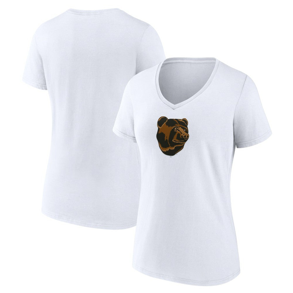 Boston Bruins Women's Primary Logo V-Neck T-Shirt - White | US 203353764