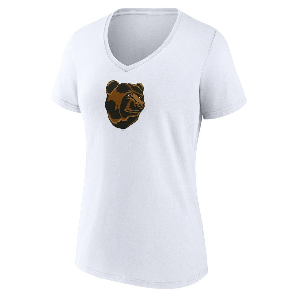 Boston Bruins Women's Primary Logo V-Neck T-Shirt - White | US 203353764