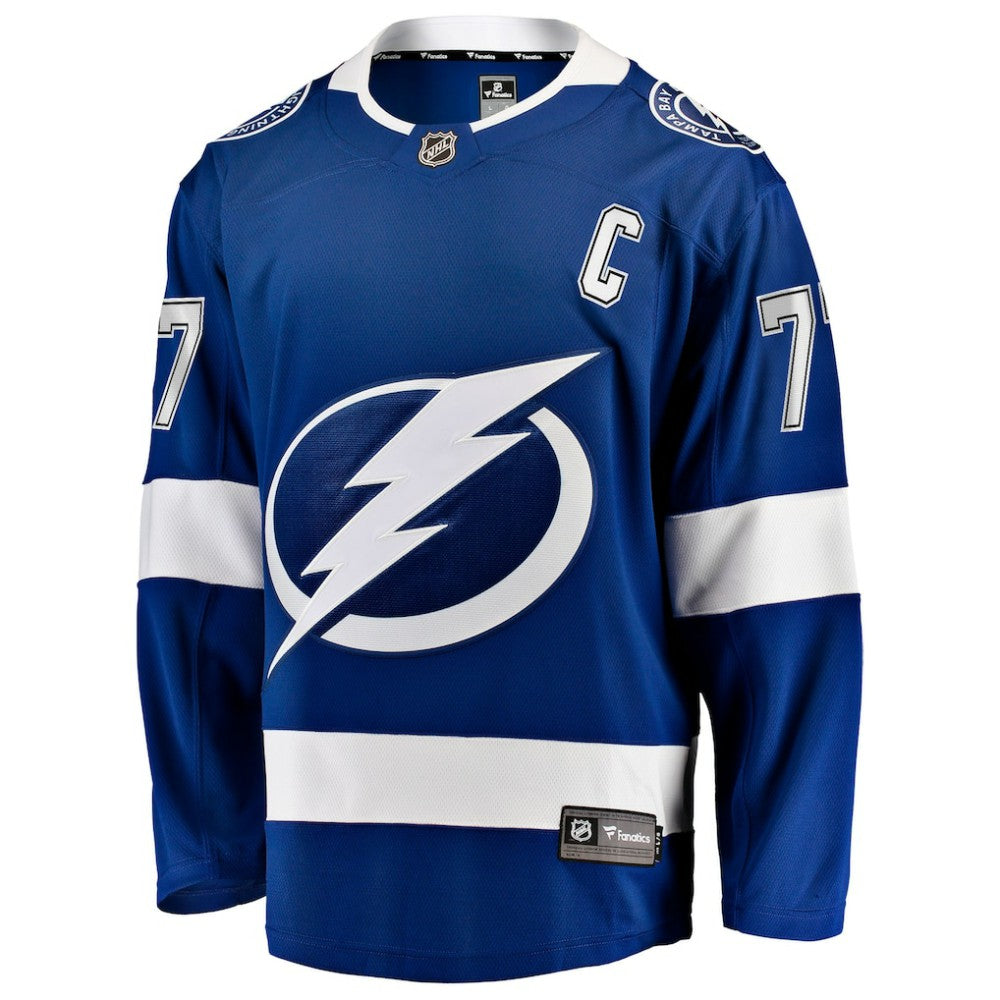 Victor Hedman Tampa Bay Lightning Fanatics Home Captain Patch Breakaway Jersey - Blue | US 203353905