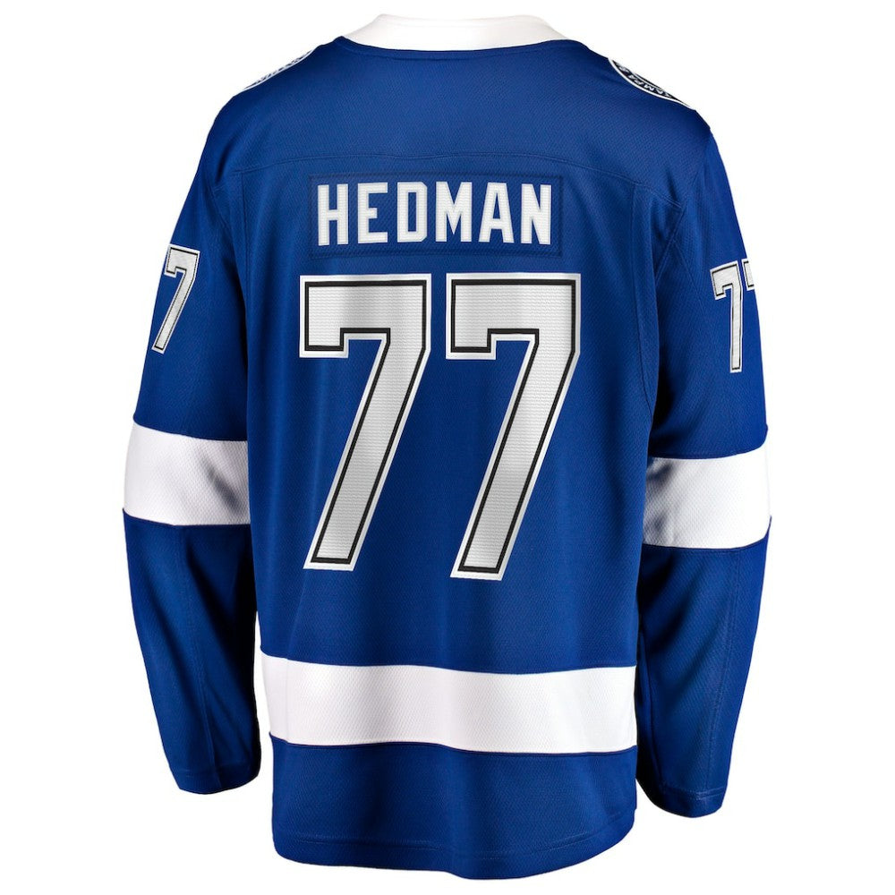 Victor Hedman Tampa Bay Lightning Fanatics Home Captain Patch Breakaway Jersey - Blue | US 203353905