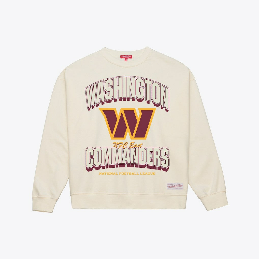 Washington Commanders Women's Tonal Arch Sweatshirt - Cream Sweatshirts