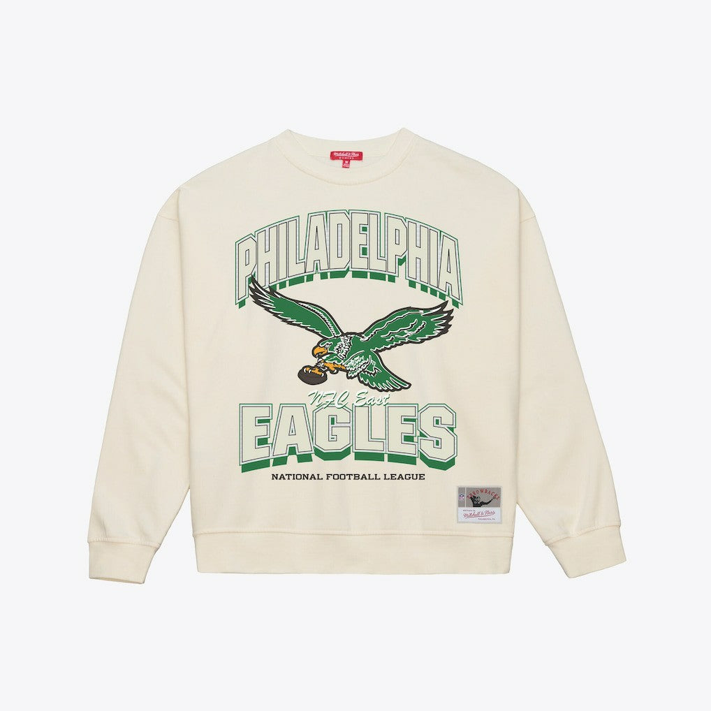 Philadelphia Eagles Women's Tonal Arch Sweatshirt - Cream Sweatshirts