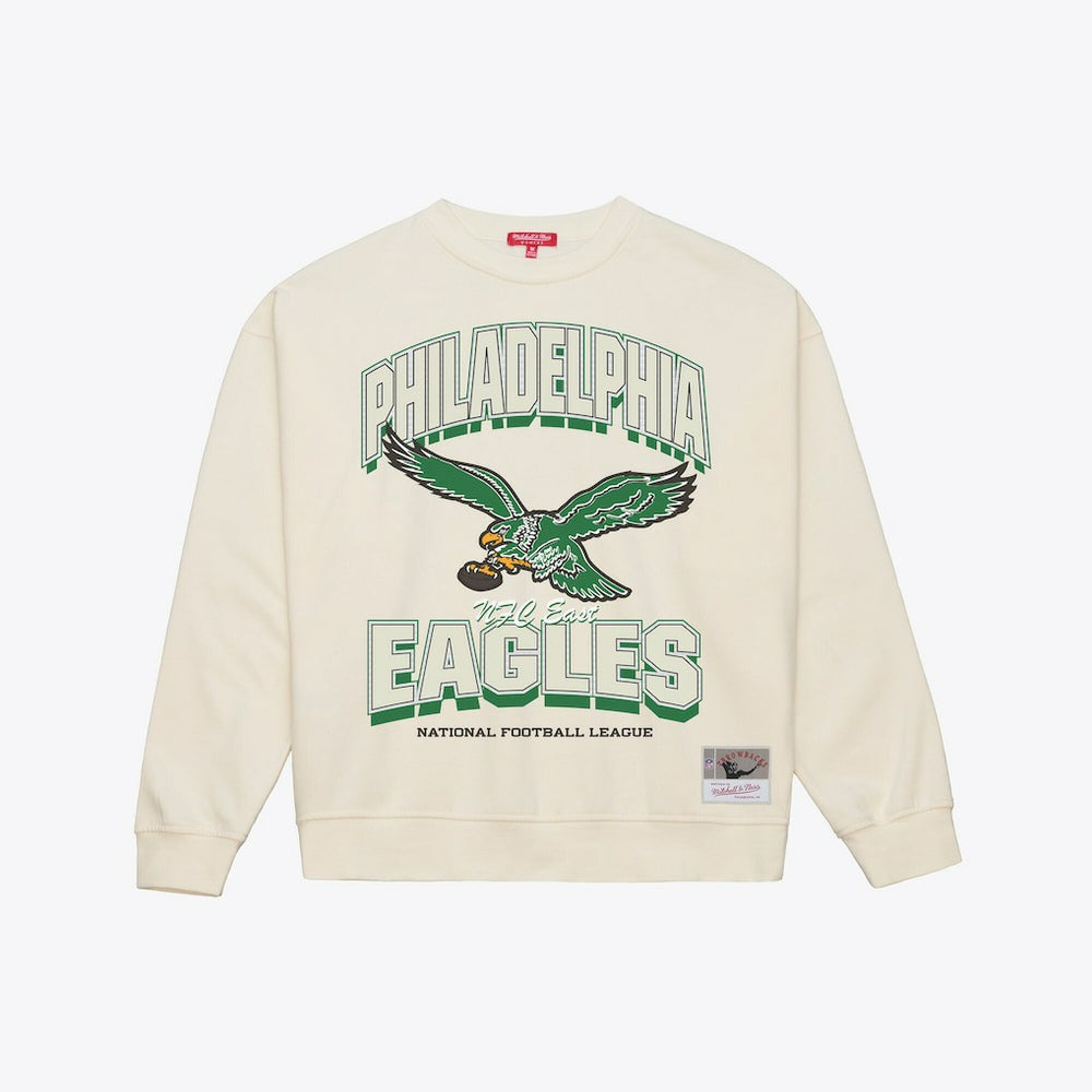 Philadelphia Eagles Women's Tonal Arch Sweatshirt - Cream Sweatshirts