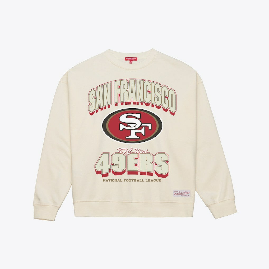San Francisco 49ers Women's Tonal Arch Sweatshirt - Cream Sweatshirts