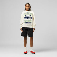 Seattle Seahawks Women's Tonal Arch Sweatshirt - Cream Sweatshirts