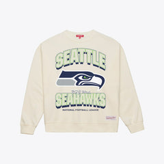 Seattle Seahawks Women's Tonal Arch Sweatshirt - Cream Sweatshirts